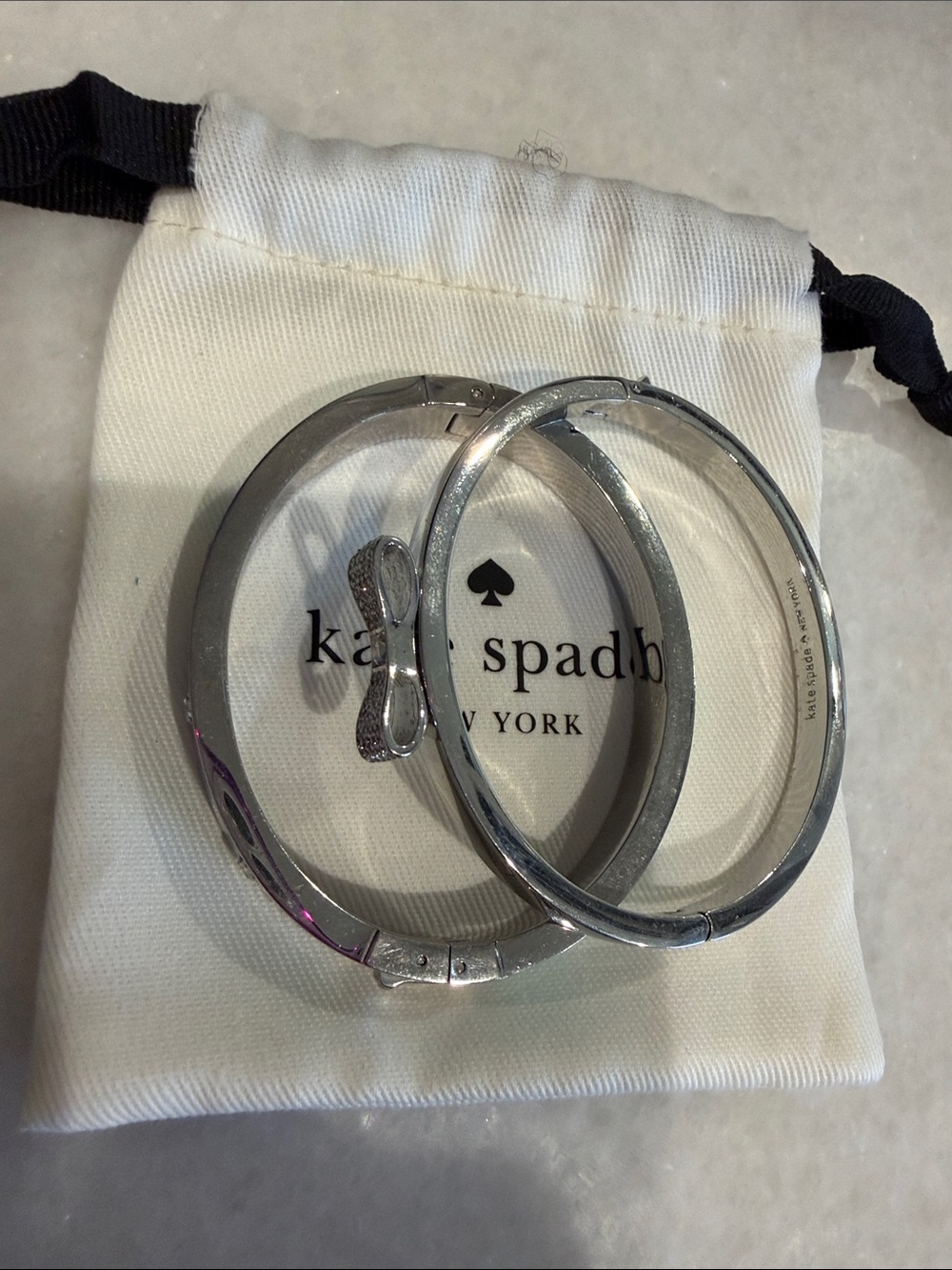 Kate Spade Bow bracelet and enamel bracelet